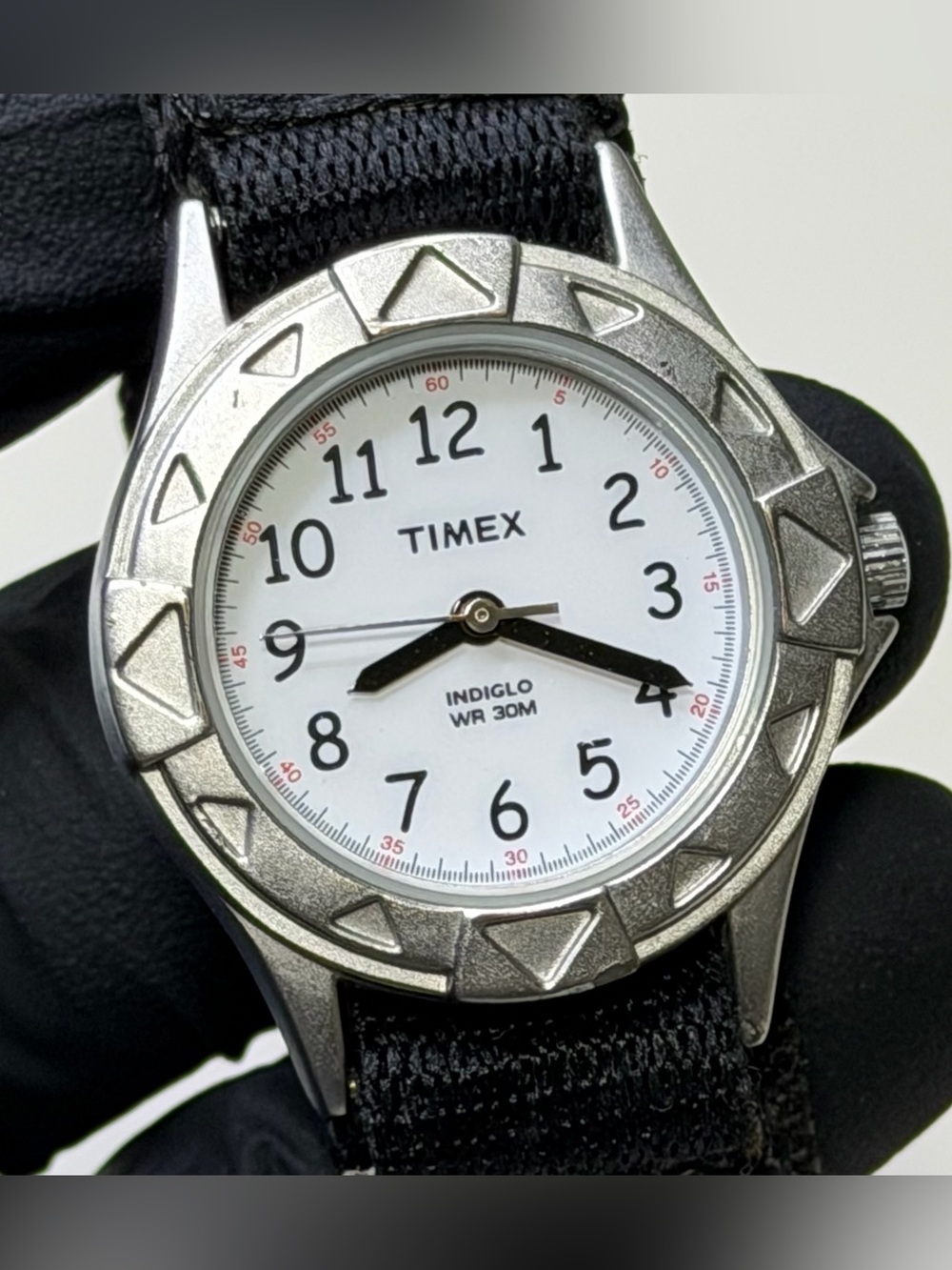 Timex “My First Time Outdoors” T79051 Indiglo White Dial Silver SS 28mm Watch